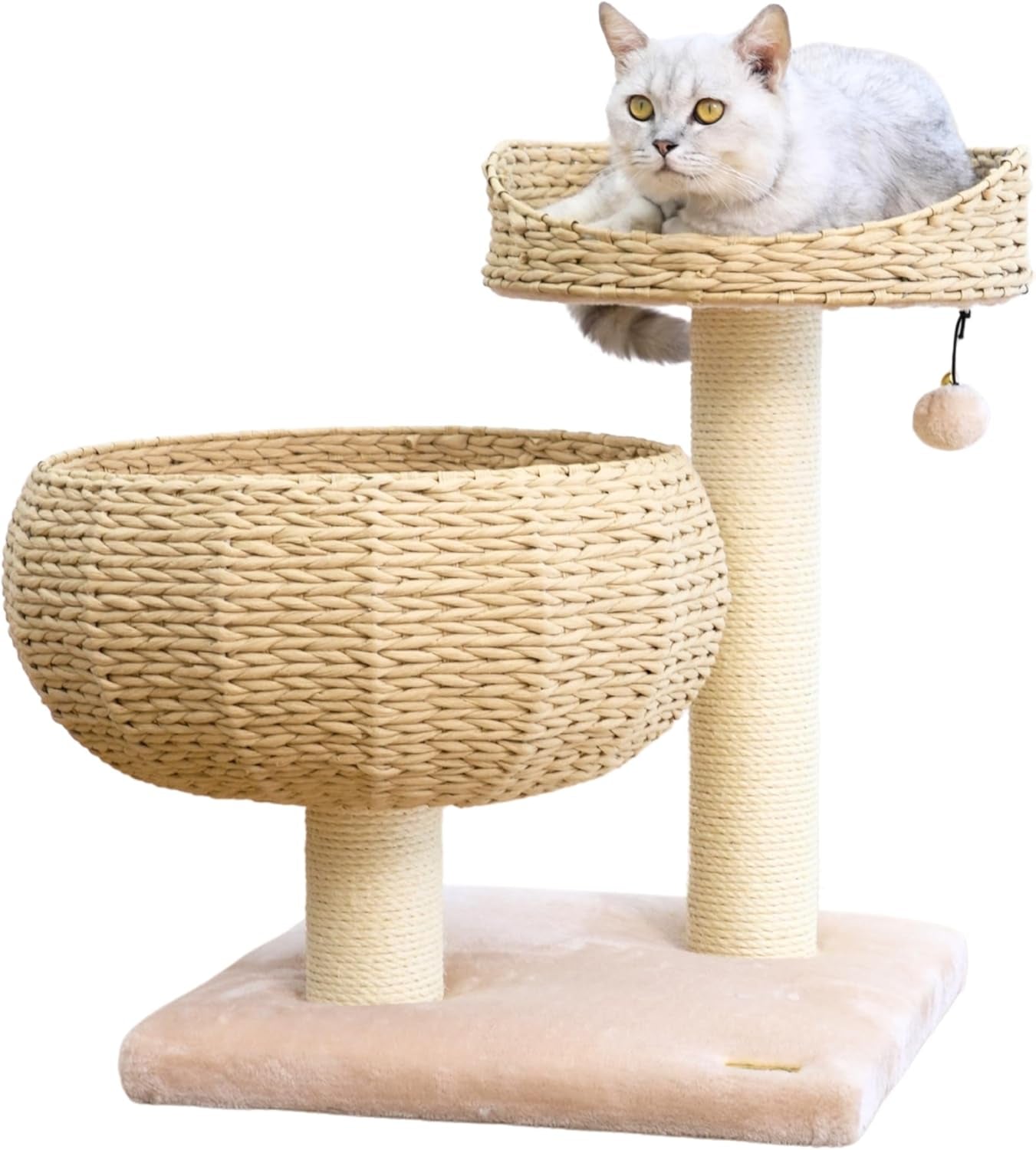 New Paper Rope Natural Bowl Shaped with Perch Cat Tree…